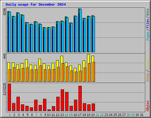 Daily usage for December 2024