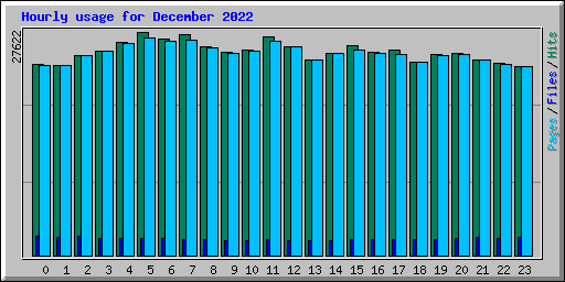 Hourly usage for December 2022