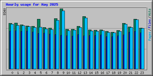 Hourly usage for May 2025