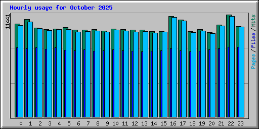 Hourly usage for October 2025