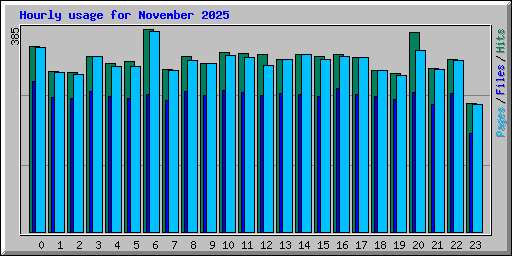 Hourly usage for November 2025
