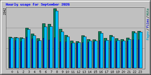 Hourly usage for September 2026